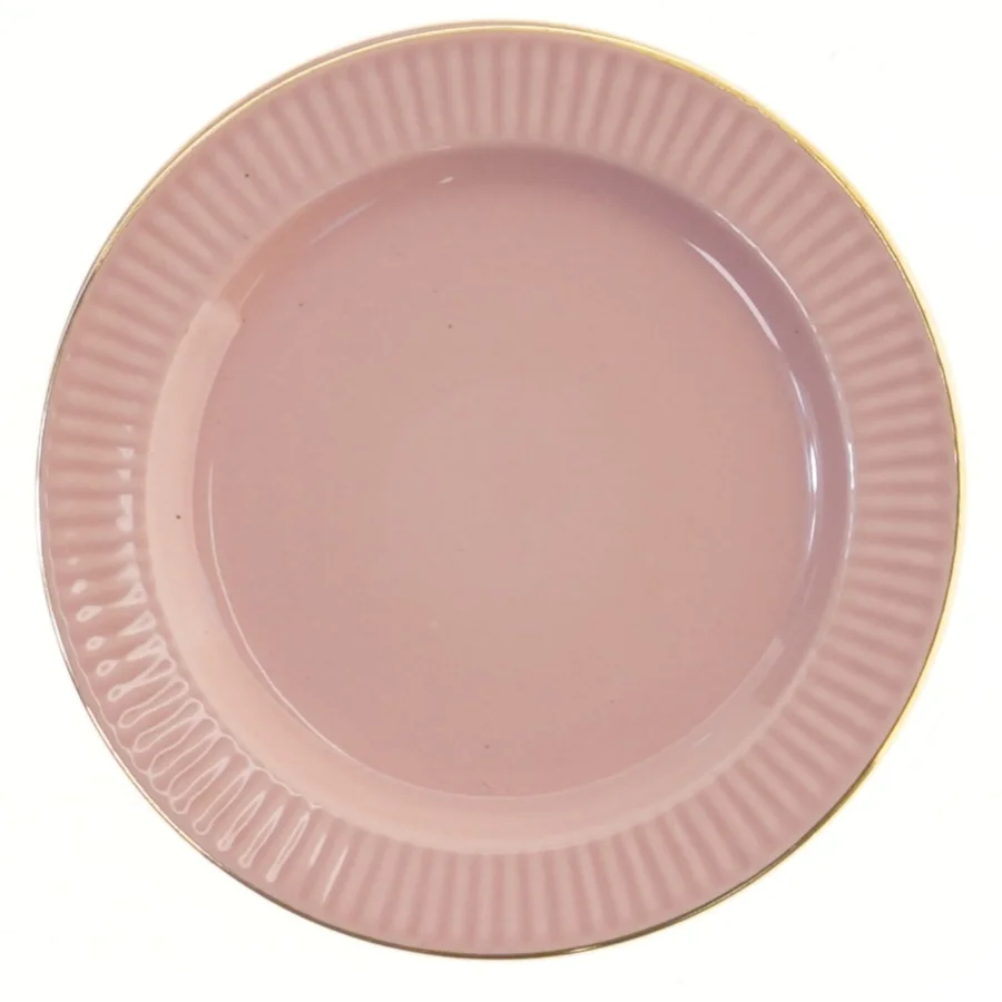 Sæt af fem lyserøde tallerkener fra Søholm (str. 5 styk, ø 17,5 cm)