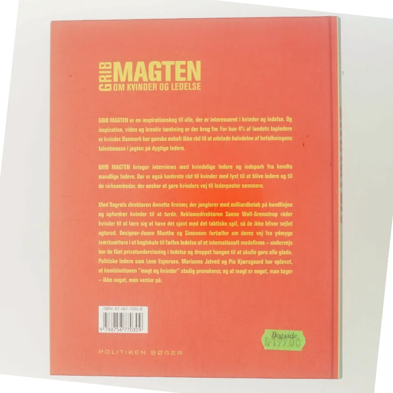 Grib magten : om kvinder og ledelse (Bog)