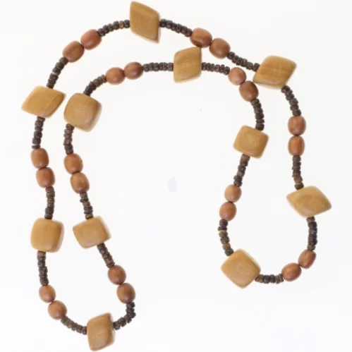 Træperlekæde (str. 86 cm)