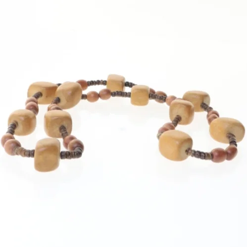 Træperlekæde (str. 86 cm)