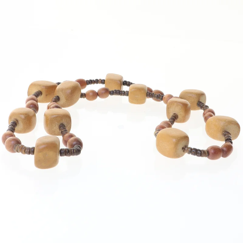 Træperlekæde (str. 86 cm)