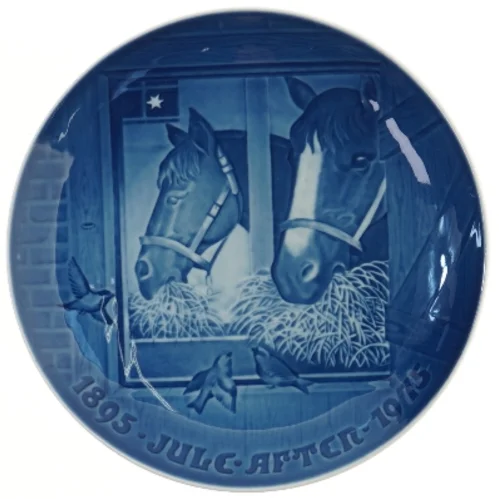 Juleplatte med hestemotiv fra B&G (str. Ø 23 cm)