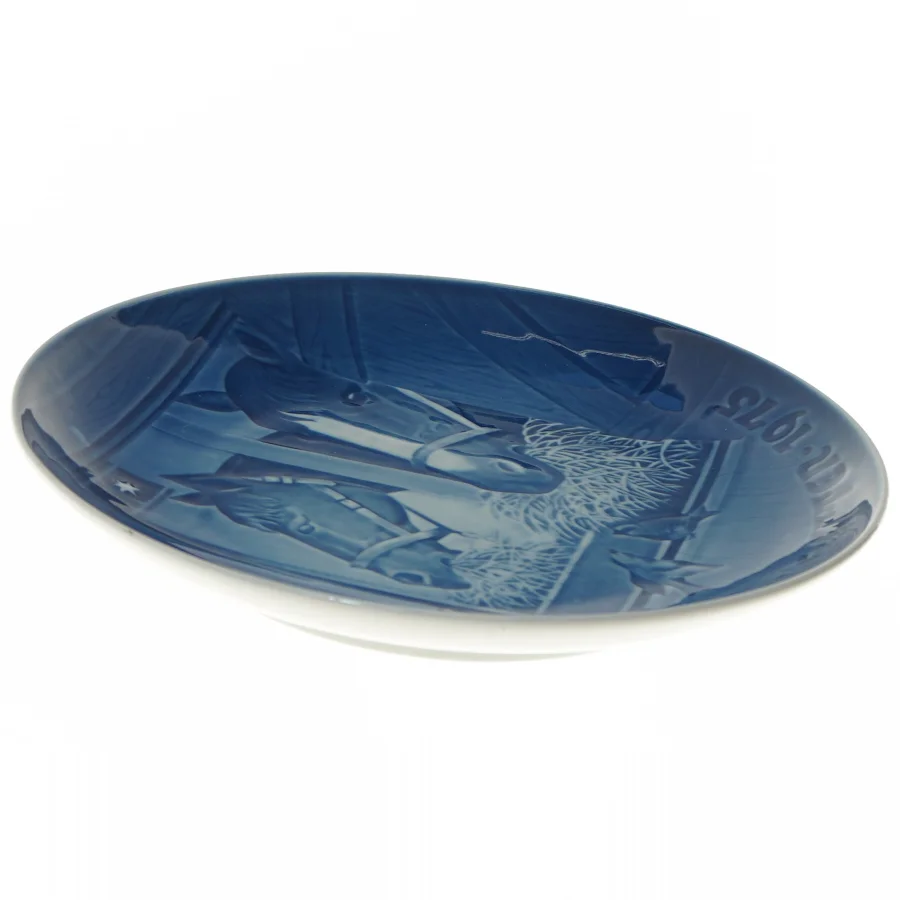 Juleplatte med hestemotiv fra B&G (str. Ø 23 cm)