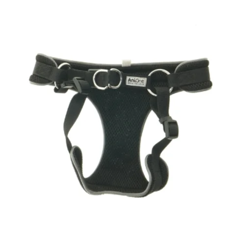 Sort hundesele fra AniOne (str. Medium)