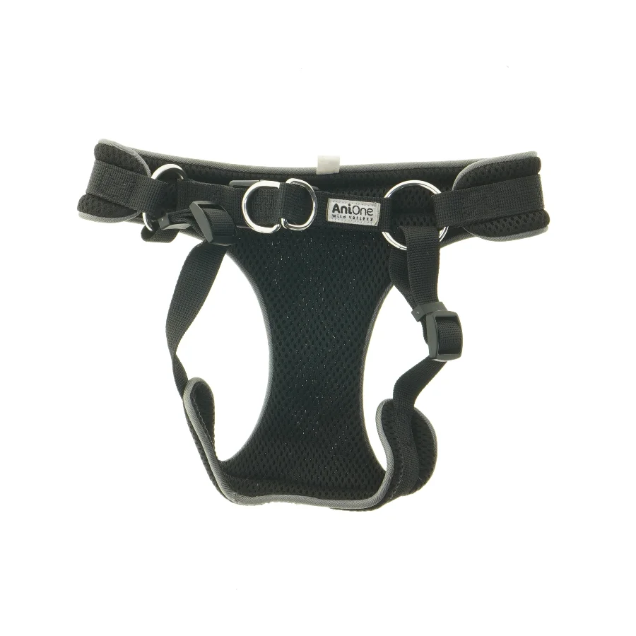 Sort hundesele fra AniOne (str. Medium)