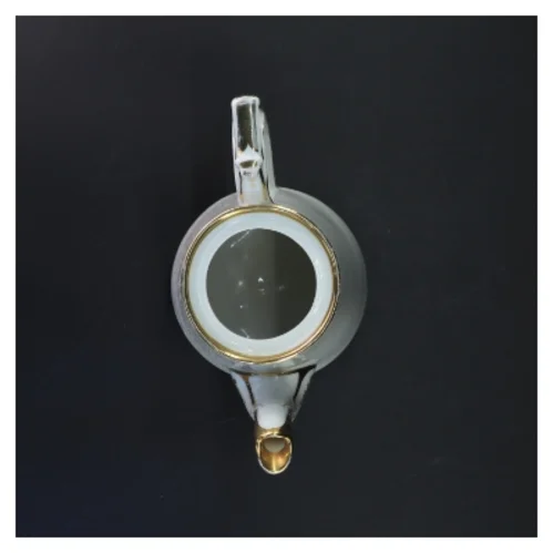 Porcelænskande med guldkant (str. 23 cm)