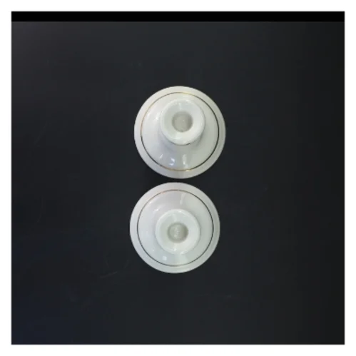 Keramiske lysestager (str. 14 cm. 2 styk)