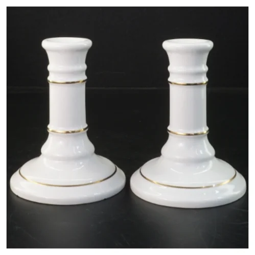 Keramiske lysestager (str. 14 cm. 2 styk)