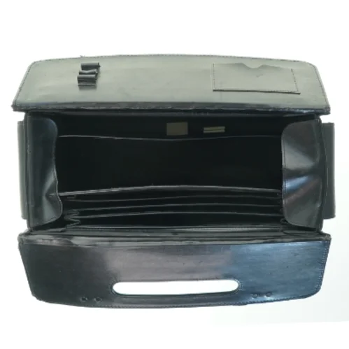 Sort dokumentmappe med lås (str. 47x34 cm)