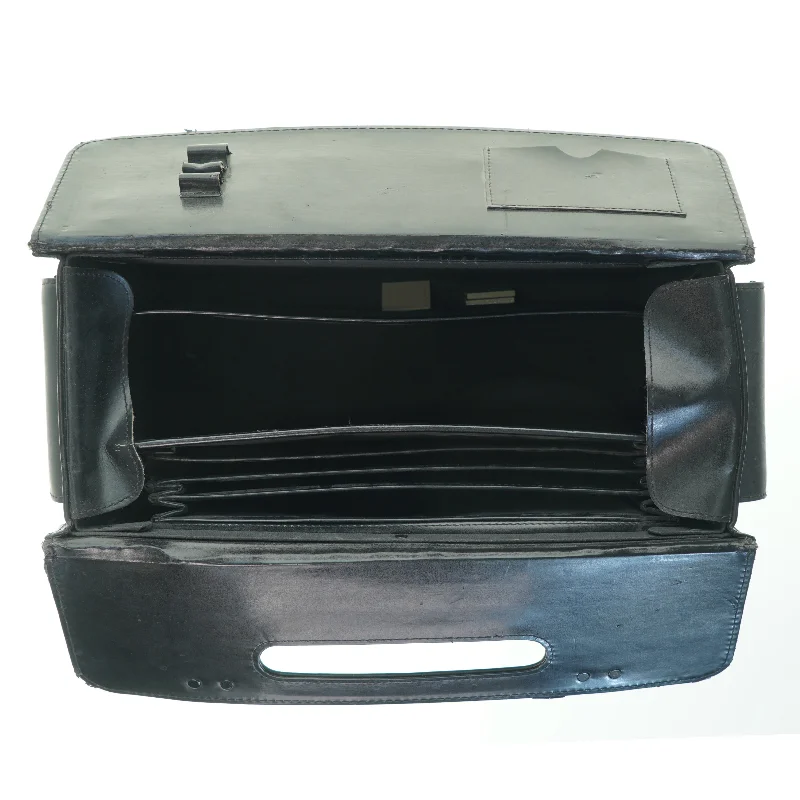 Sort dokumentmappe med lås (str. 47x34 cm)