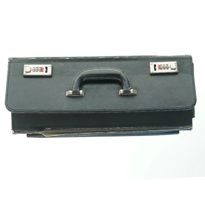 Sort dokumentmappe med lås (str. 47x34 cm)