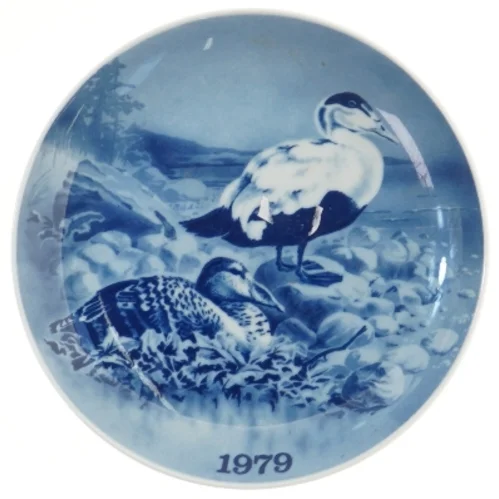 Juleplatte 1979 med ænder (str. Ø 19,5 cm)