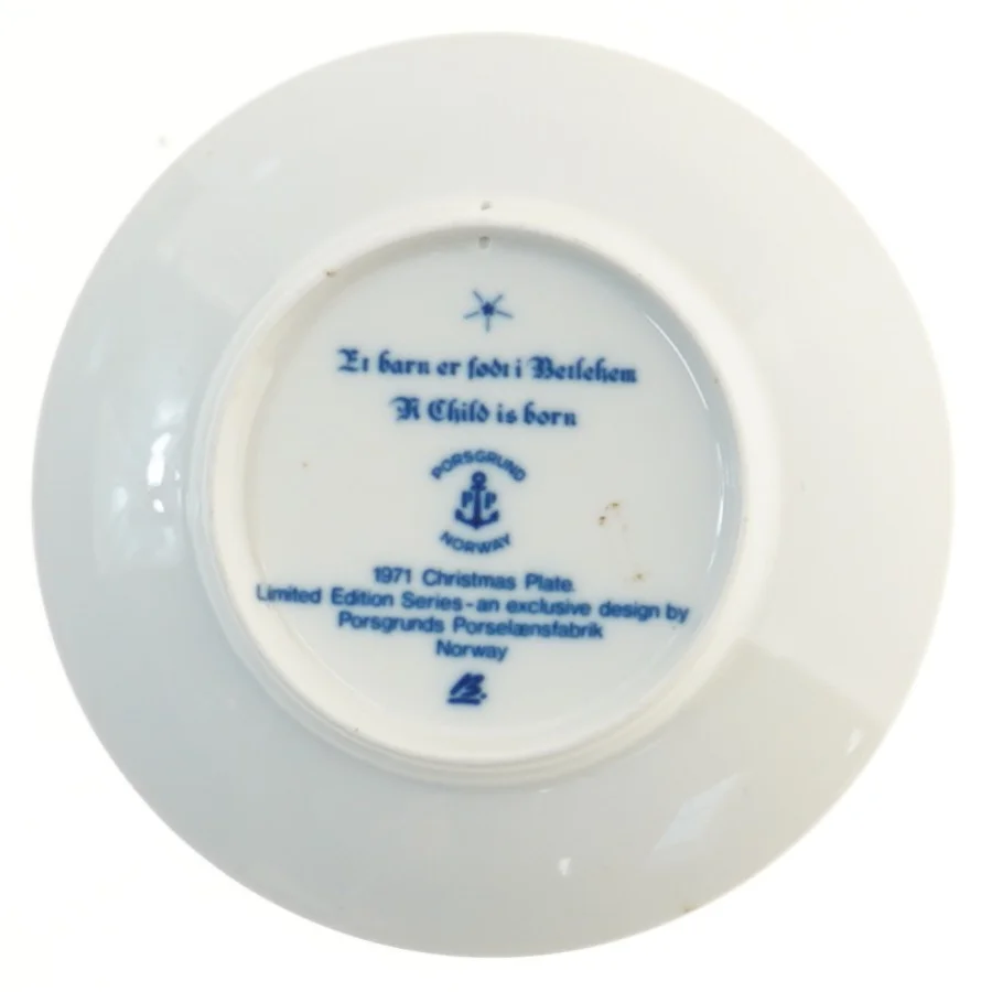Porcelæn juleplatter 1971 (str. Ø 17,5 cm)