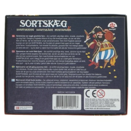 Brætspil, sortskæg (str. 17 x 14 cm)
