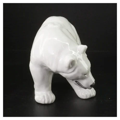 Porcelænsfigur af isbjørn fra Royal Copenhagen (str. 12x11x20 cm)