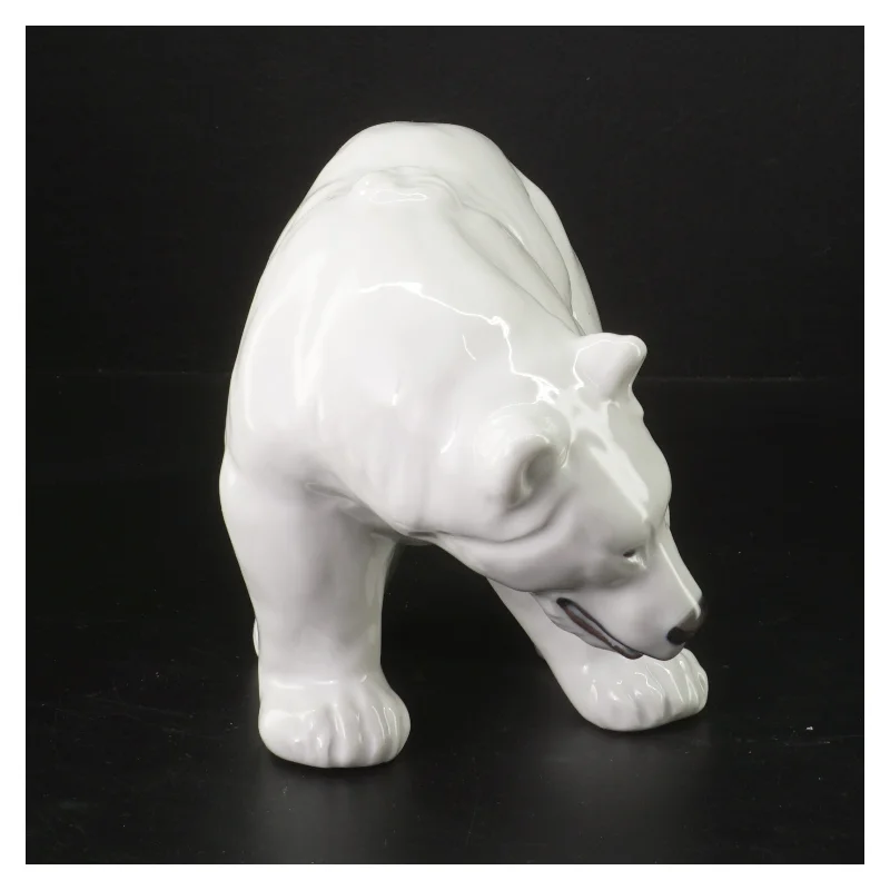 Porcelænsfigur af isbjørn fra Royal Copenhagen (str. 12x11x20 cm)