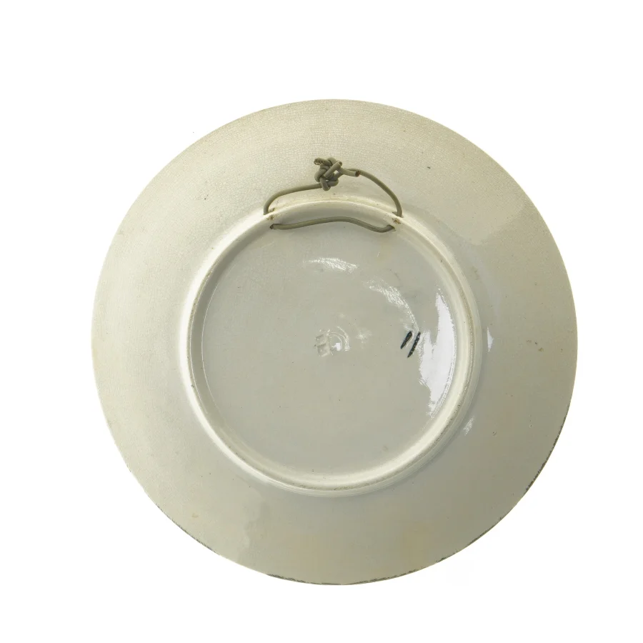 Dekorativ tallerken med bryggerimotiv (str. Ø 19 cm)