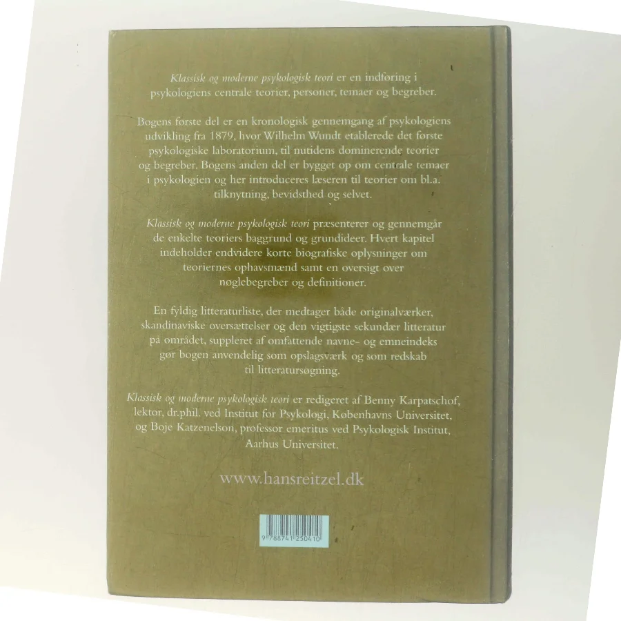 Klassisk og moderne psykologisk teori (Bog)