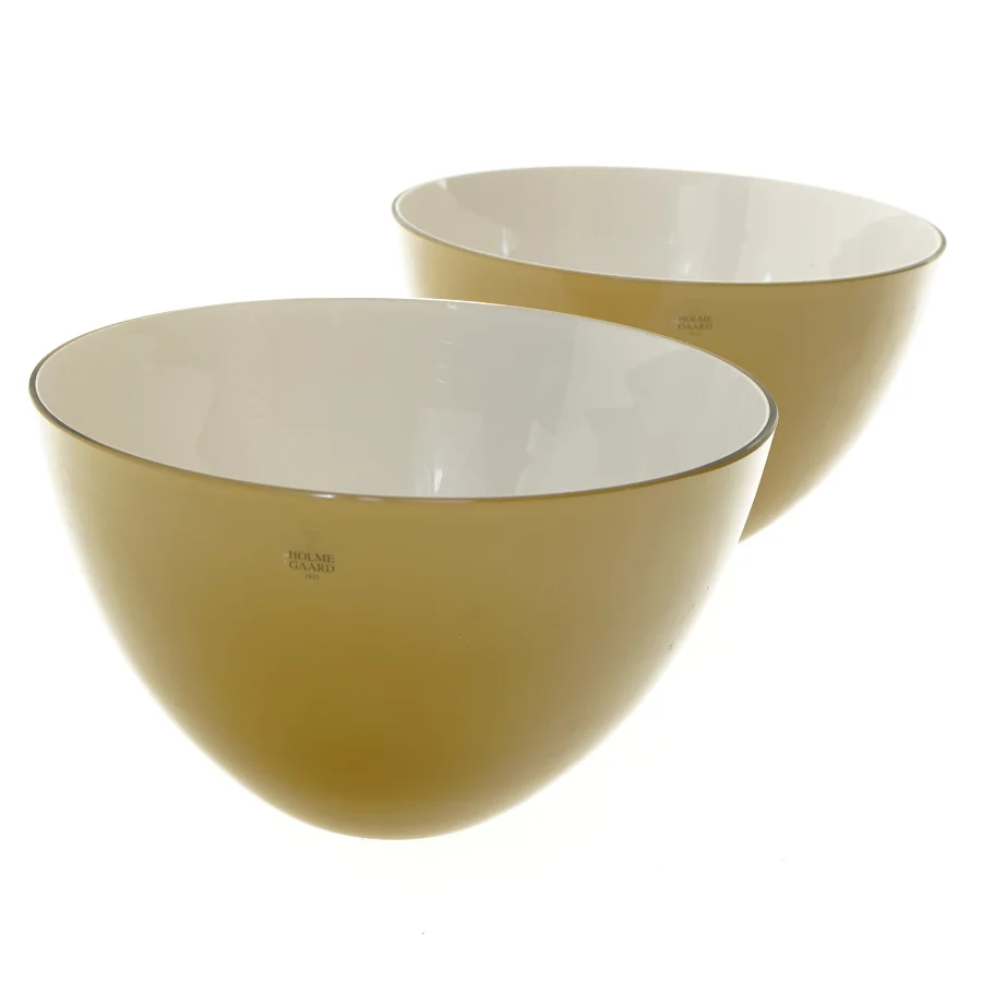 Dekorative skåle fra Holmegaard (str. Ø 24,5x15 cm)