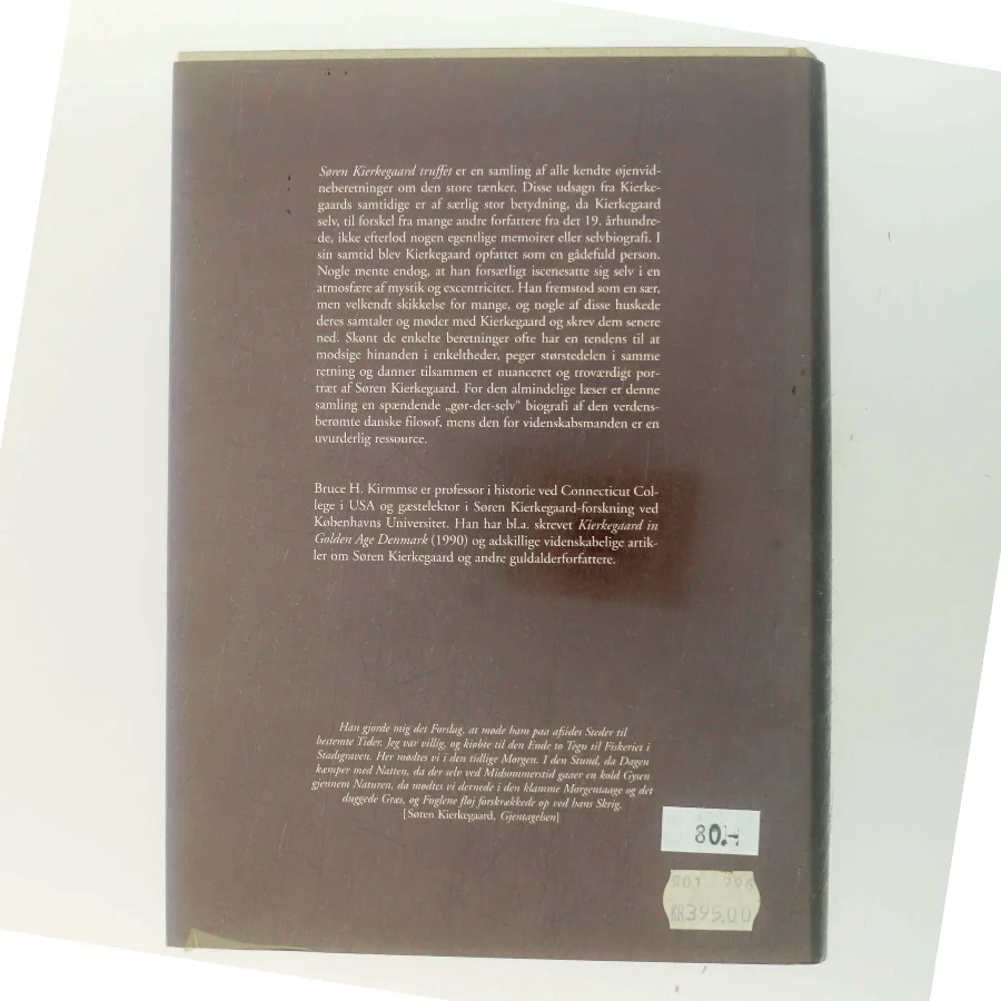 Søren Kierkegaard truffet af Bruce H. Kirmmse (Bog)