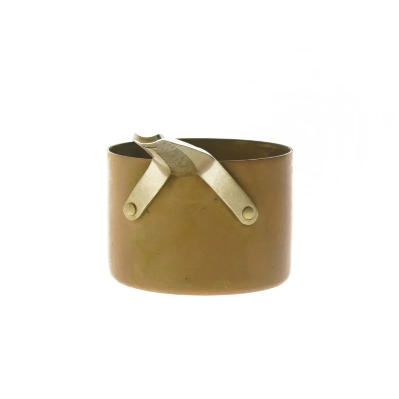 Kobberkasserolle med håndtag fra Georg Jensen (str. Ø 9x6,5 cm)