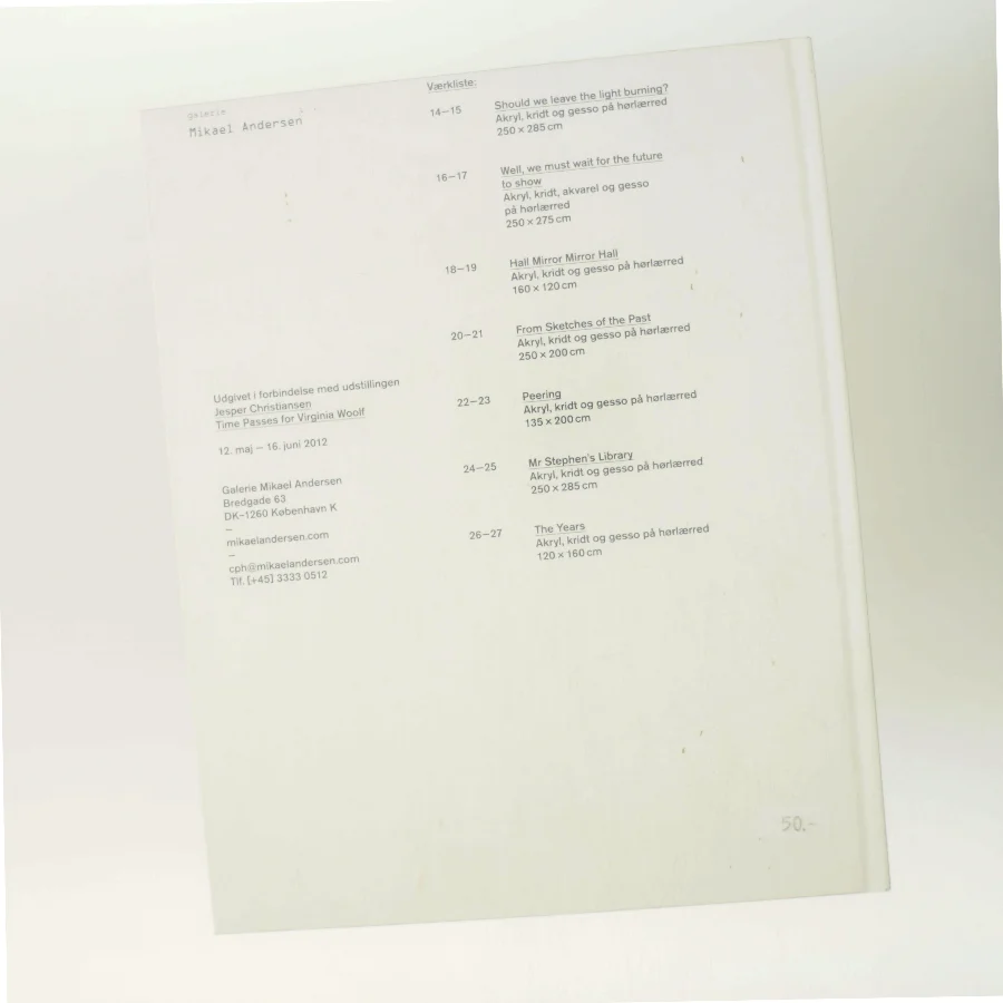 Time Passes for Virginia Woolf af Jesper Christiansen (Bog)