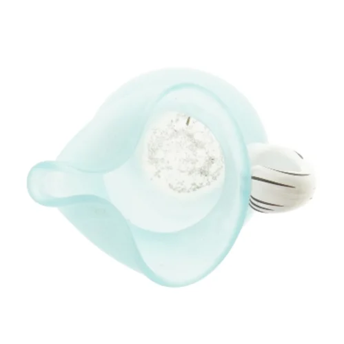 Blå glas kande (str. 28,5 cm)