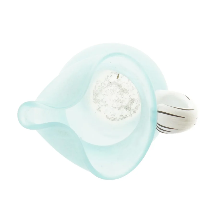 Blå glas kande (str. 28,5 cm)