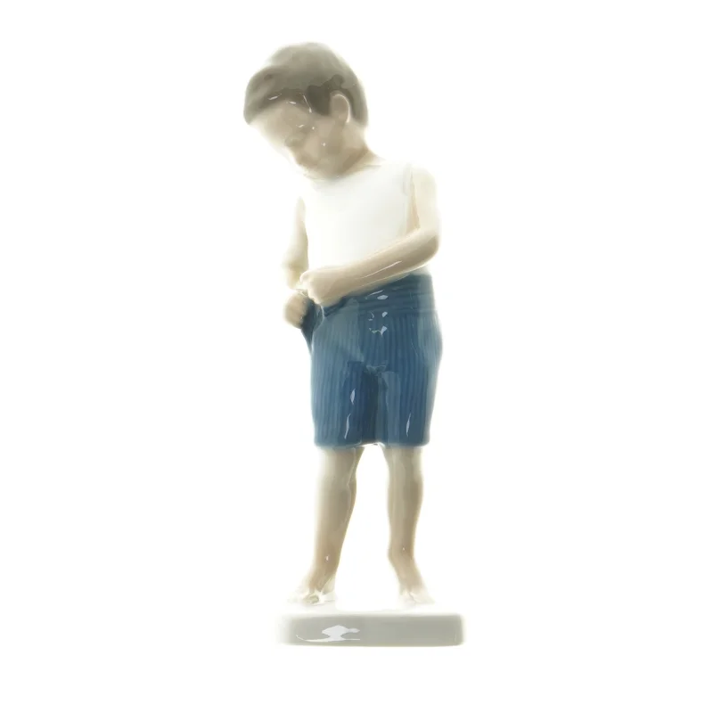 Porcelænsfigur dreng fra B&G (str. 15 cm)