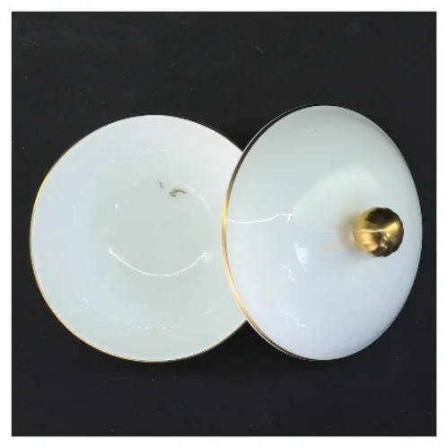 Juledekorationsskål med låg fra Royal Copenhagen (str. Ø 9 cm)