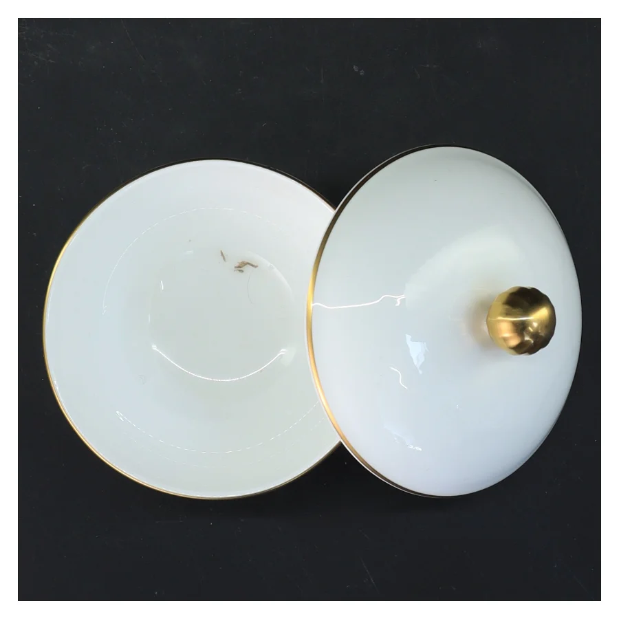 Juledekorationsskål med låg fra Royal Copenhagen (str. Ø 9 cm)