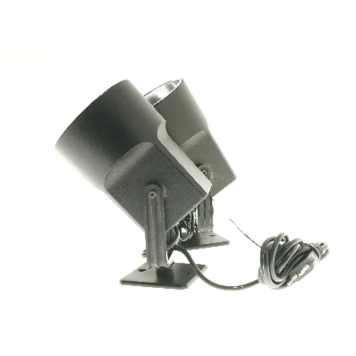 Par af sorte spotlights (str. Ø 11x21 cm)