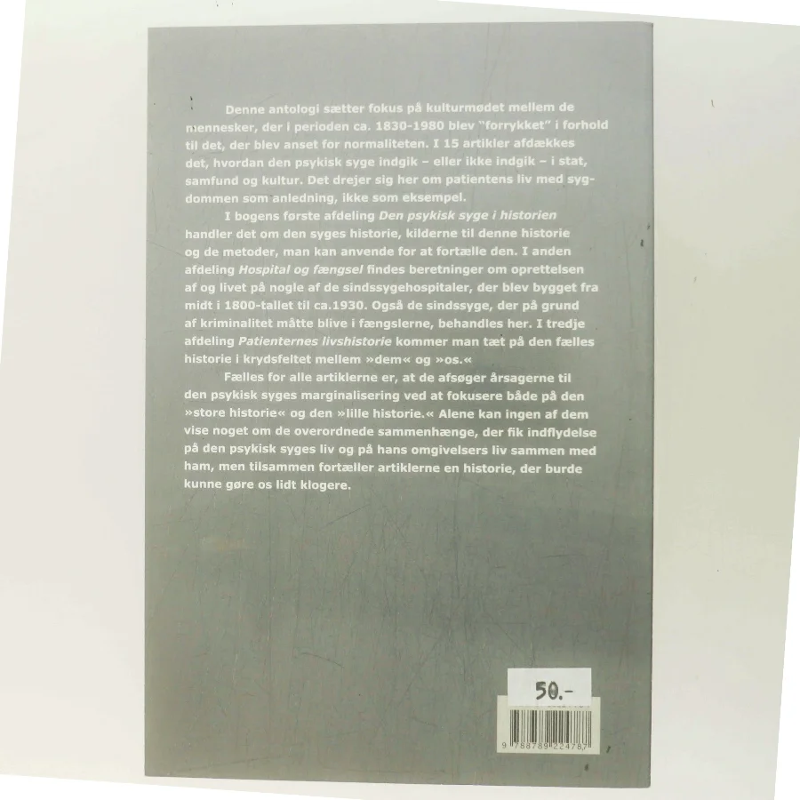 Det forrykte menneske : den psykisk syge i historien ca. 1830-1980 (Bog)