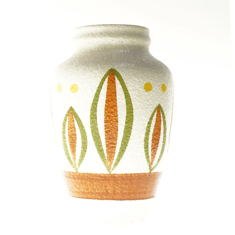 Dekorativ vase med mønster (str. Ø 12,5x31 cm)