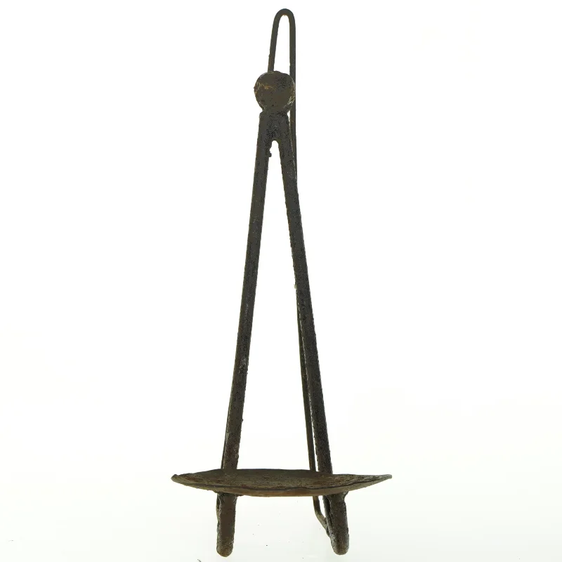 Antik jernlysestage (str. H. 29 cm)