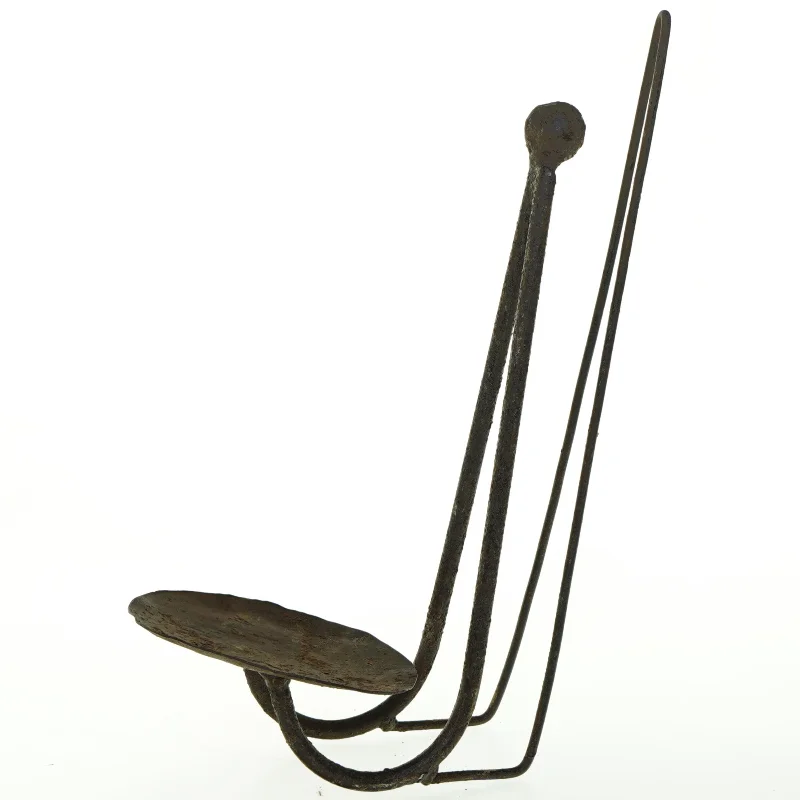 Antik jernlysestage (str. H. 29 cm)