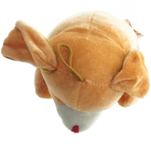 Orange tøjdyr hund (str. 18 cm)