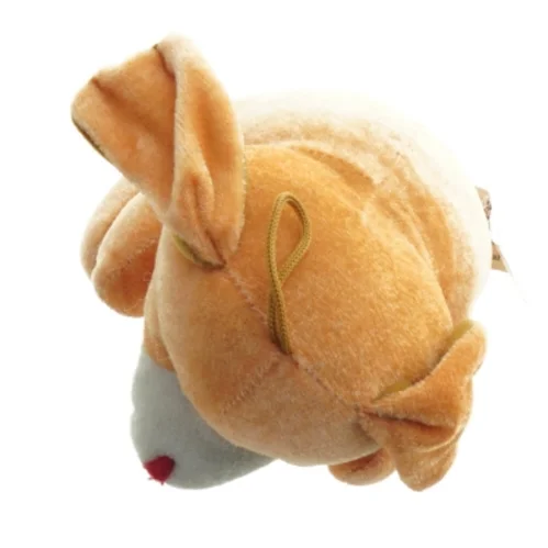 Orange tøjdyr hund (str. 18 cm)