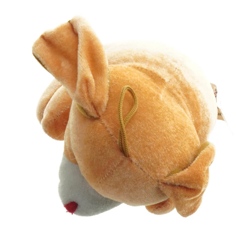 Orange tøjdyr hund (str. 18 cm)