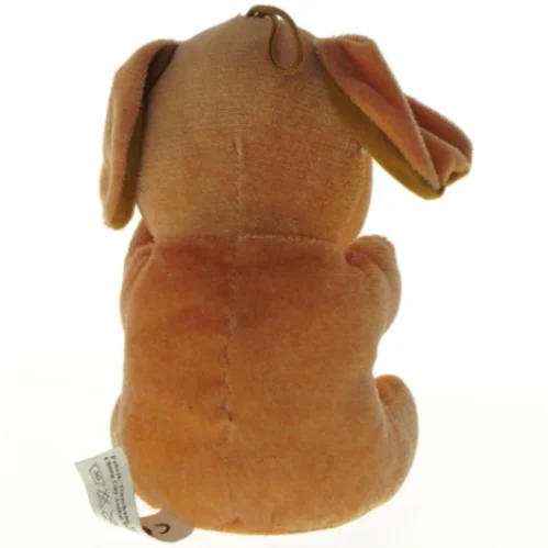Orange tøjdyr hund (str. 18 cm)