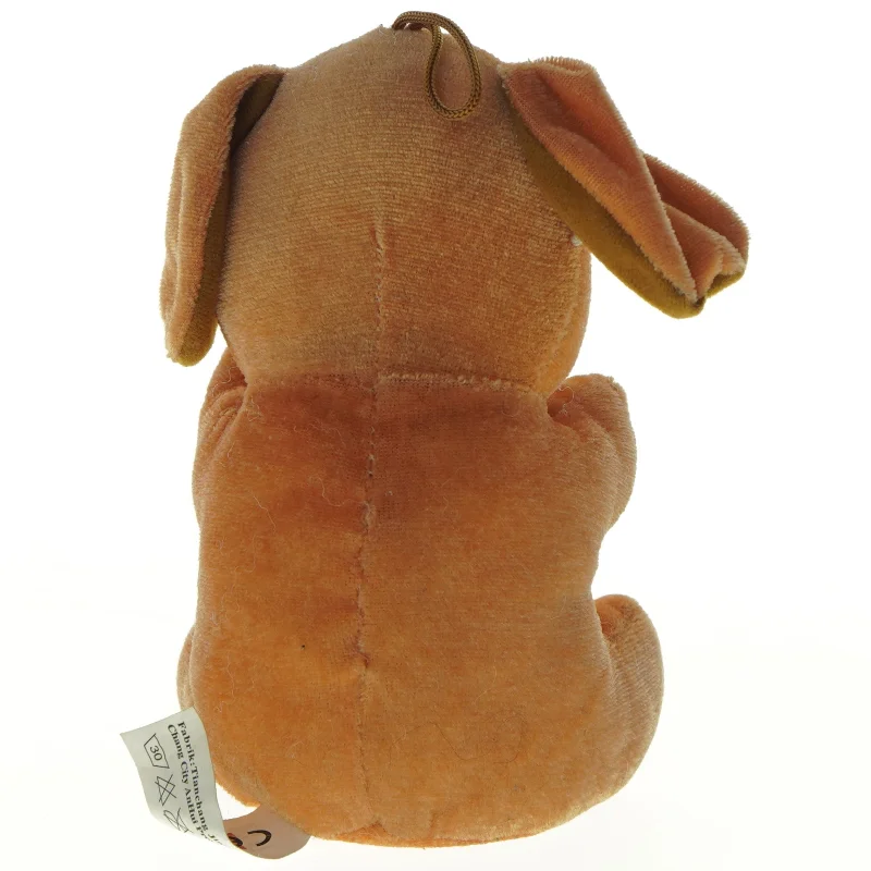 Orange tøjdyr hund (str. 18 cm)