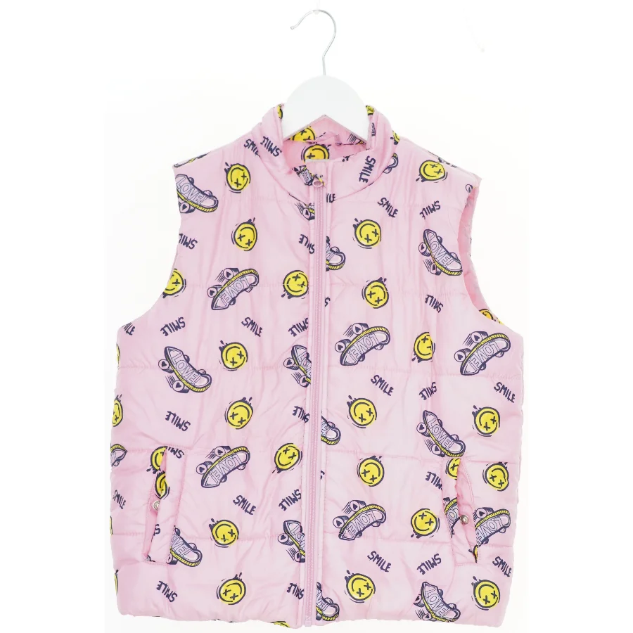 Lyserød vest med smiley print fra VRS (str. 146)