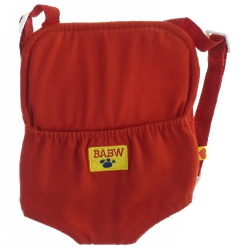 Rød dukke bæresele fra Build a Bear (str. 17 x, 14 cm)