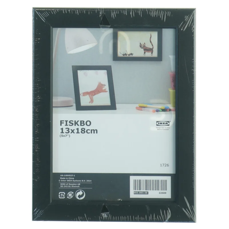 Sort IKEA FISKBO Ramme 13x18 cm fra IKEA (str. 21 x 16 cm)