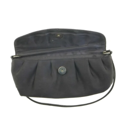 Mørkegrå satin clutch med skulderrem fra Accessorize (str. 24 x 11 cm)