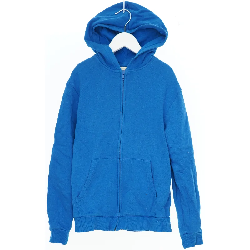 Blå hættetrøje med lynlås fra H&M (str. 152)