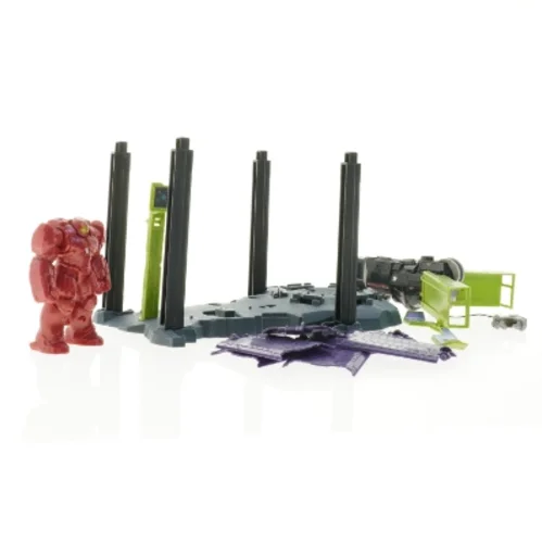 Legebase med figur og tilbehør (str. Rød figur 10 x 9 x 3 cm)