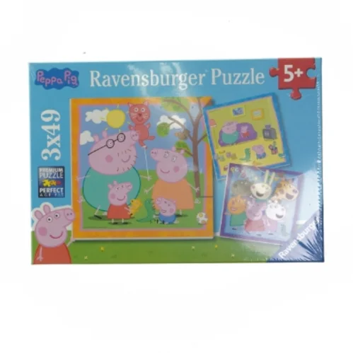 Ravensburger Peppa Pig puslespil fra Peppa Pig (str. 3 x 49 brikker)