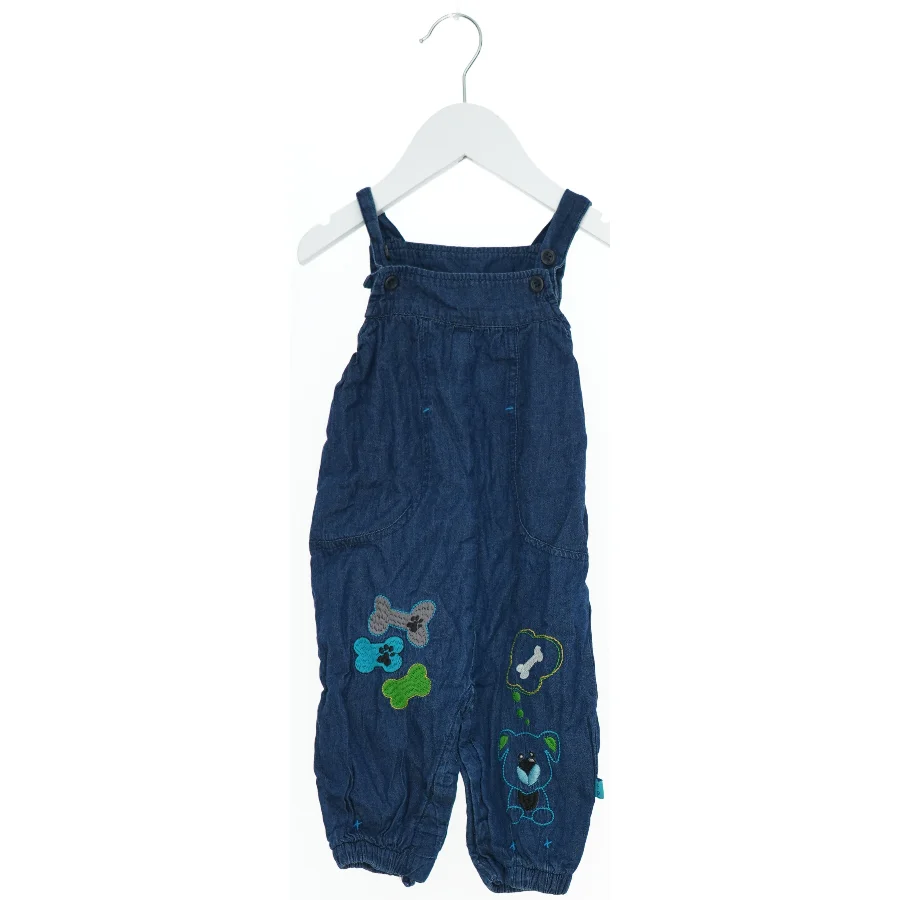 Børne denim overalls med broderede motiver fra Me Too (str. 68)