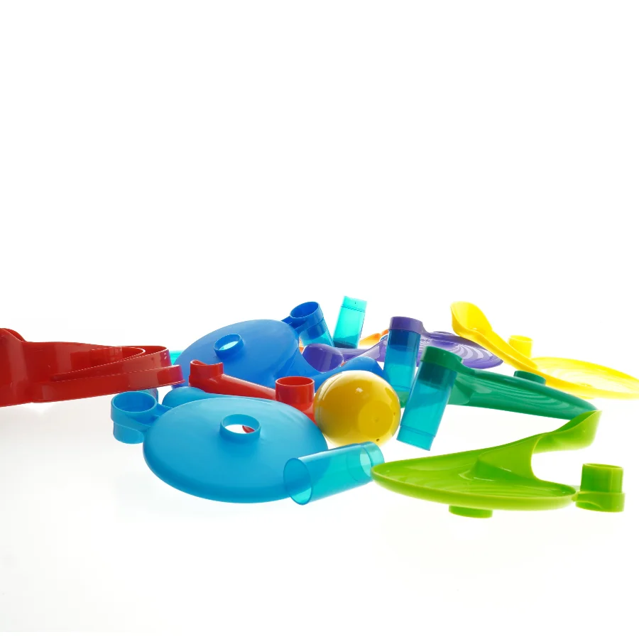 Farverigt kuglerbane sæt